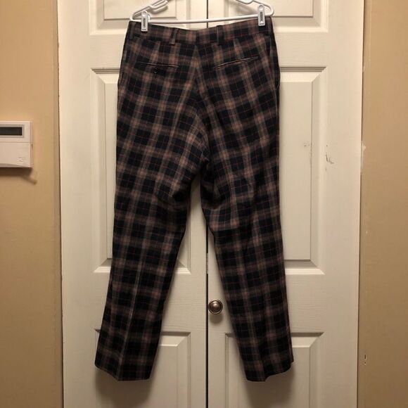 Vintage Custom Plaid Wool Pants - Picture 5 of 9